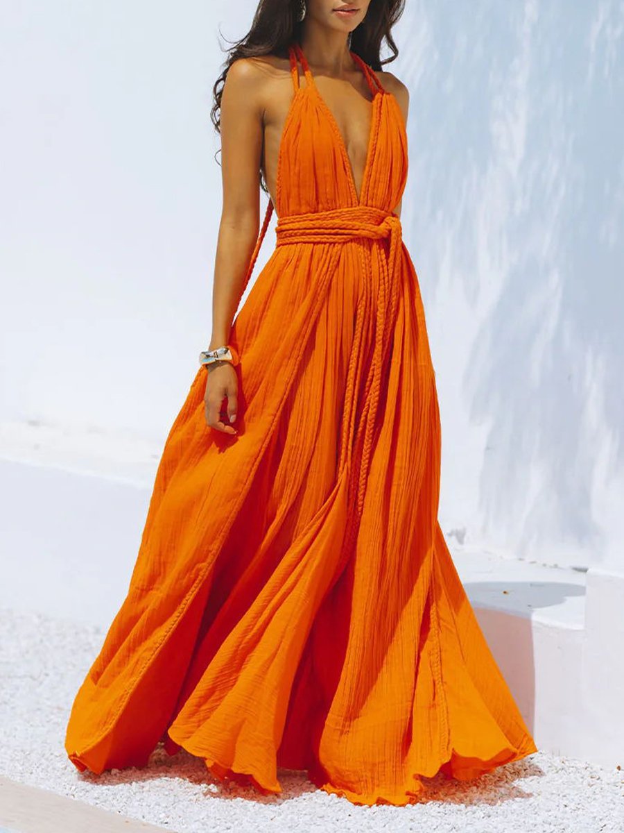 Sexy Backless Strappy Dress