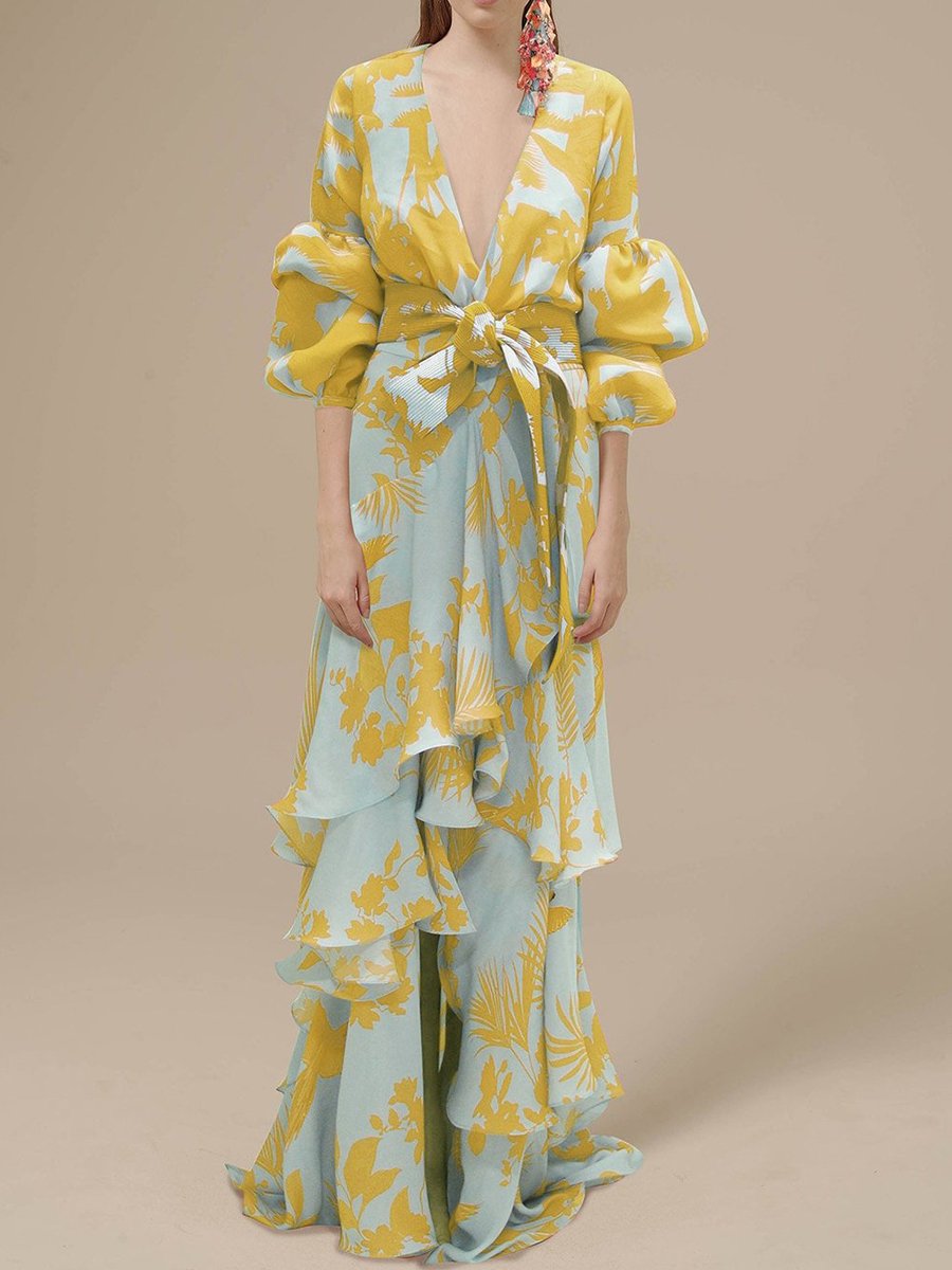 Printed Chiffon Dress