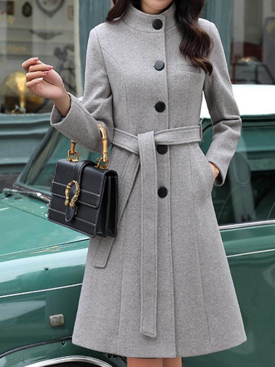Sophisticated Warmth: Tailored Belted Winter Coat