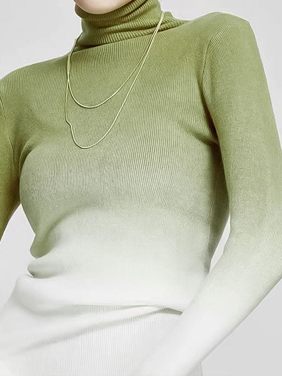 Gradient Pile Collar Sweater